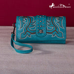 Montana West Embroidered Boot Scroll Wallet