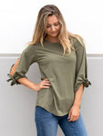 3/4 Tie Sleeve Tunic