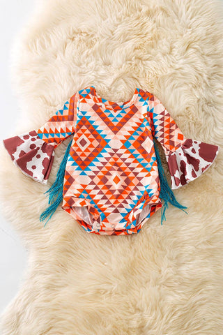 Aztec & Cow Onesie