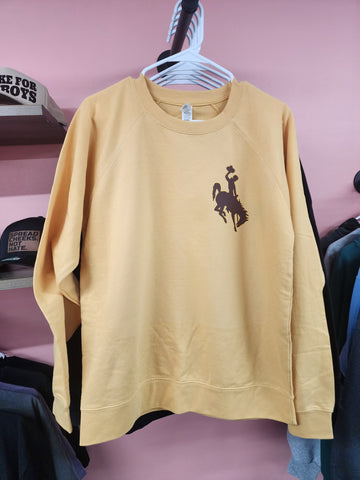 Harvest Gold Cowboys Stacked Crewneck- Front and Back Design