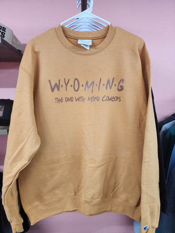 The One With More Cowboys- Champion Crewneck Gold Glint