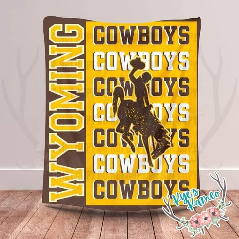 Wyoming Cowboys Blanket