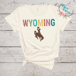 Distressed Colorful Wyoming Tee
