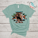 Aztec Style Wyoming Steamboat Graphic T Shirt