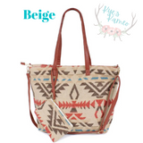 Aztec Weekender Tote w/Pouch- PREORDER