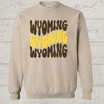 Wavy Wyo Brown and Gold- Crew
