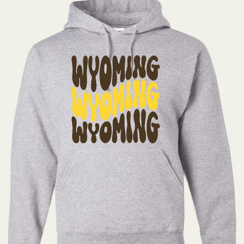 Wavy Wyo Brown and Gold- Hoodie