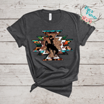 Aztec Style Wyoming Steamboat Graphic T Shirt